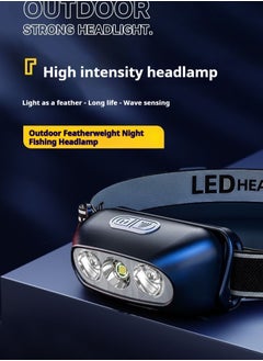 Generic Mini USB Rechargeable LED Headlamp Infrared Sensor Headlamp Camping Fishing Light 20 x 10 x 20 cm  - Image 1