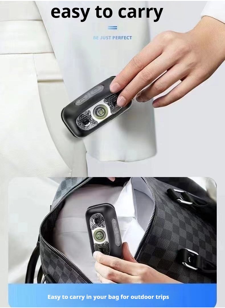 Generic - Mini USB Rechargeable LED Headlamp Infrared Sensor Headlamp Camping Fishing Light 20 x 10 x 20 cm - Image 1
