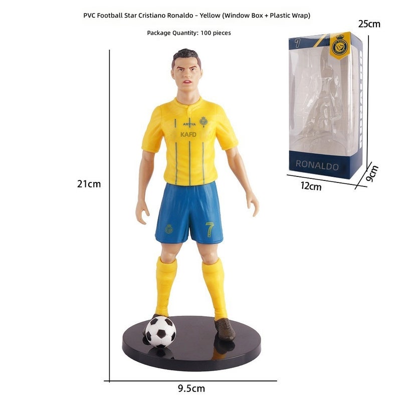 World Cup Fan Series: Football Star Figurines - Messi, Ronaldo, Neymar Desk Decorations - Image 1