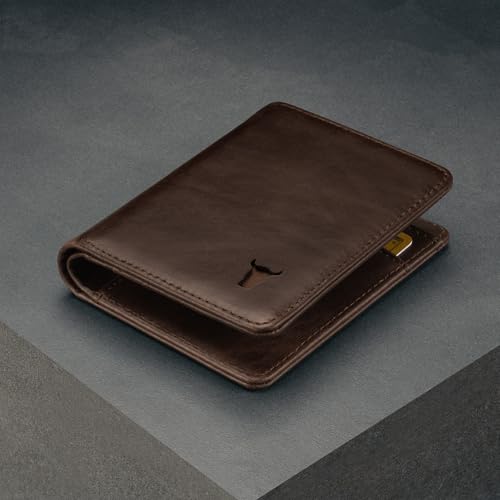 TORRO Top Grain Genuine Leather Wallet for Men | RFID Blocking | Ultra Slim Bifold USA Leather Wallet | Holds Up to 10 Credit Cards | Microfiber Lined | Gifts for Him (Dark Brown) - Image 5