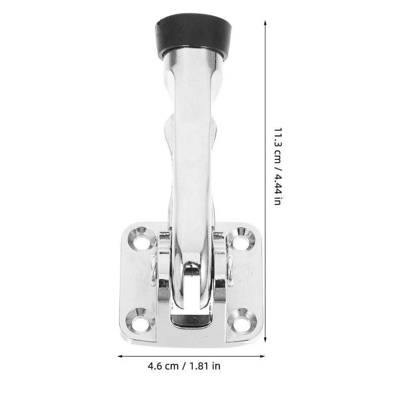 Wall Mounted Heavy Duty Metal Door Stopper Silver Foot Pedal Security Stop For Home And Commercial Use - Image 3
