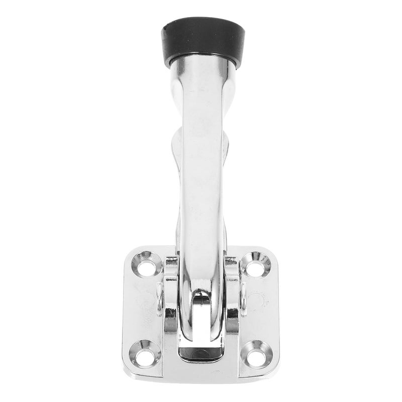 Wall Mounted Heavy Duty Metal Door Stopper Silver Foot Pedal Security Stop For Home And Commercial Use - Image 2