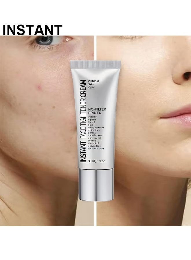 Instant Face Tightener Cream, Freedomglee Face Tightener No-Filter Primer, Instant Face Tightener Primer, Skin Tightener Face Primer For Makeup, Blurring For Before Makeup, Shine Control, 30ML - Image 4