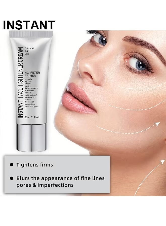 Instant Face Tightener Cream, Freedomglee Face Tightener No-Filter Primer, Instant Face Tightener Primer, Skin Tightener Face Primer For Makeup, Blurring For Before Makeup, Shine Control, 30ML - Image 3