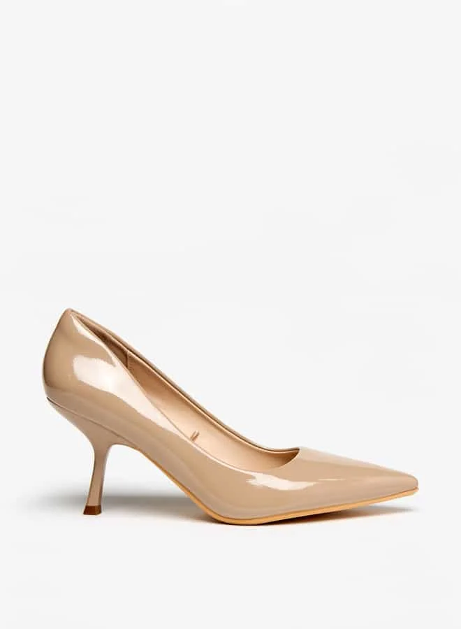 Flora Bella By Shoexpress Women Solid Slip-On Pointed Toe Pumps with Stiletto Heels