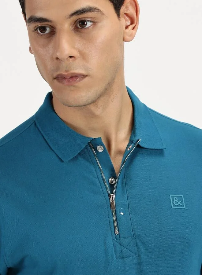 سيمبل آند رير تيشيرت بولو بسحَّاب غلق وزر بنمط كبس