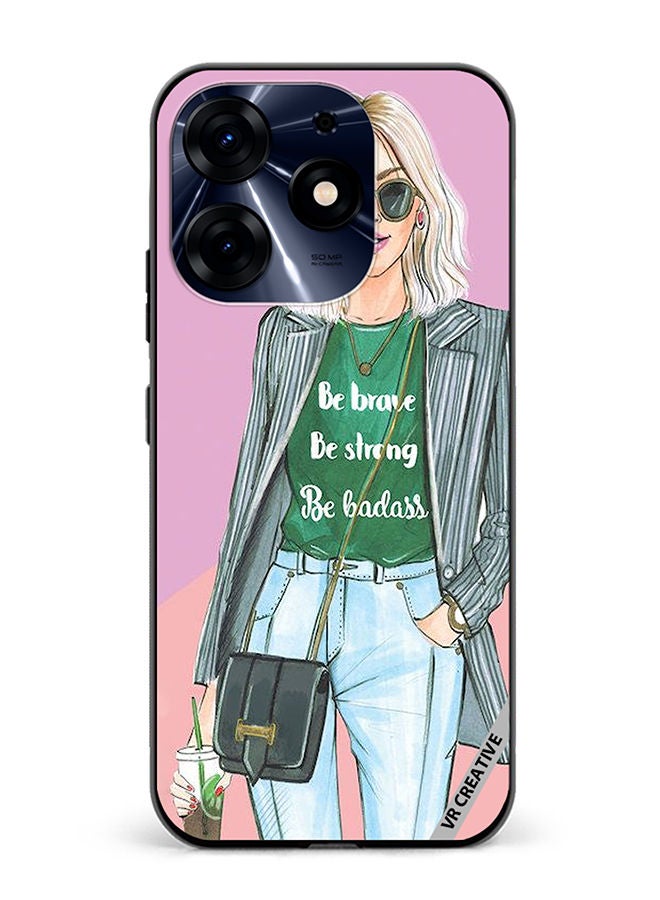 VR CREATIVE Protective Case Cover For Tecno Spark 10 Pro Be Brave Be Strong Design Multicolour - Image 1