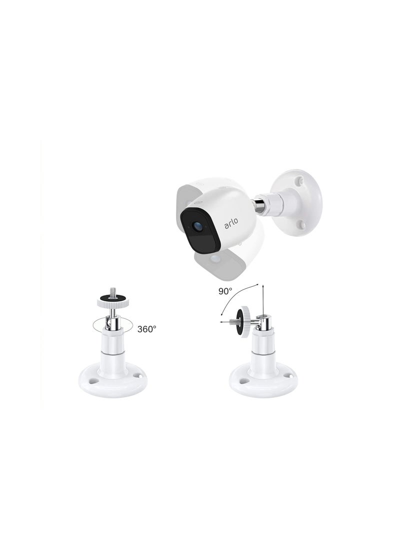 Zikra 360-Degree Adjustable Security Wall Mount Bracket for Arlo Pro/Pro 2/Pro 3/Pro 4, Ring Stick Up/Indoor Cam Battery, and Wyze Cam Pan/Outdoor (4-Pack, White) - Image 3