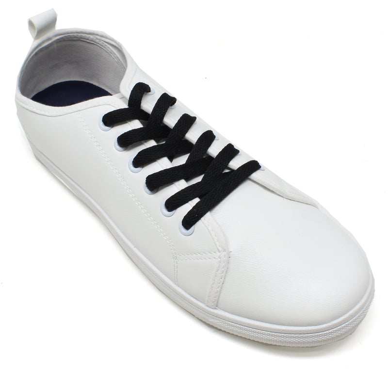 BCB Wear Flat Shoelaces 5/16" Wide Solid Colors Several Lengths For Sneakers and Shoes (Black-54) - Image 3