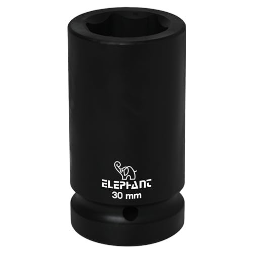 Elephant Metal 1 Inch Square Drive STD Impact Socket 6-Point 30 mm Size 90 mm Length - Image 2