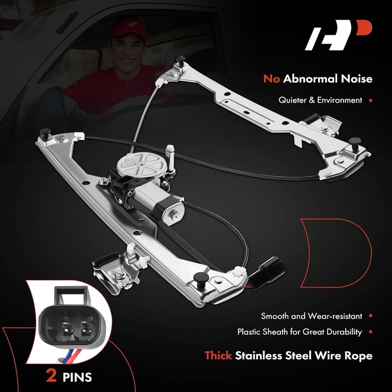 A-Premium Power Window Regulator with Motor for Chevrolet HHR 2006-2011 Front Right Passenger Side - Image 5