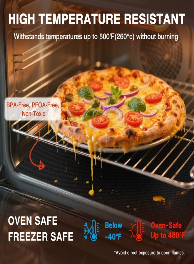 PrettyCare Oven Liners for Bottom of Oven - 2 Pack Large Heavy Duty Mats, 17”x25” Non-Stick Reusable Liner for Electric, Gas, Toasters, Grills - BPA & PFOA Free Kitchen Accessory - Image 3