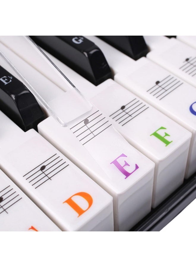Relex Reusable Piano Notes Guide for Beginner Removable Piano Keyboard Note Labels for Learning 88/61/54/49 Key Full Size Made Of Silicone No Need Stickers for Kids Student - Image 2