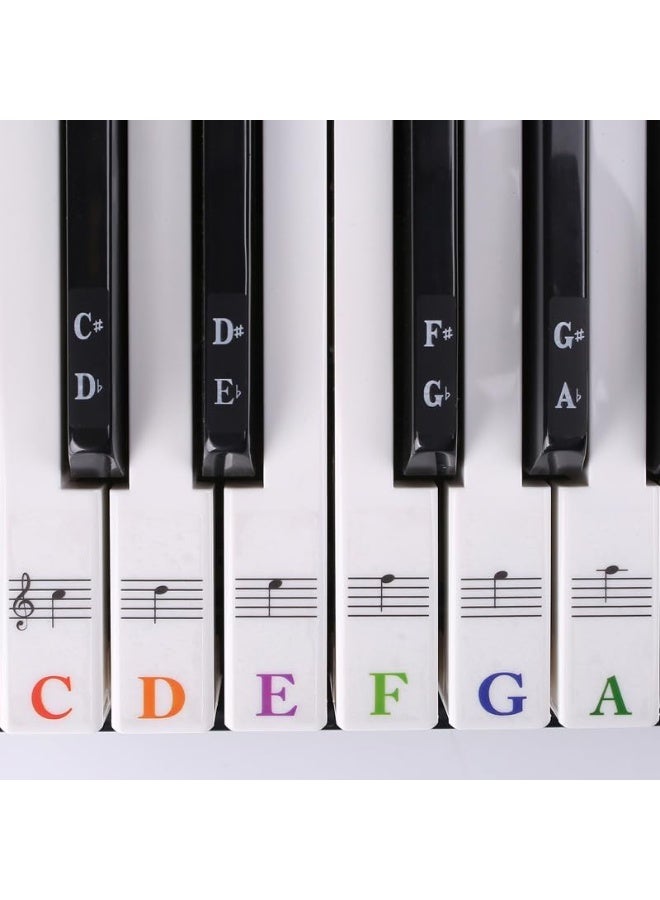 Relex Reusable Piano Notes Guide for Beginner Removable Piano Keyboard Note Labels for Learning 88/61/54/49 Key Full Size Made Of Silicone No Need Stickers for Kids Student - Image 5