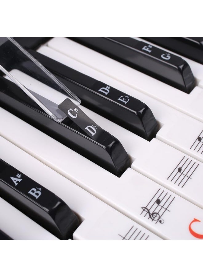 Relex Reusable Piano Notes Guide for Beginner Removable Piano Keyboard Note Labels for Learning 88/61/54/49 Key Full Size Made Of Silicone No Need Stickers for Kids Student - Image 4