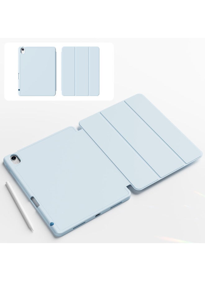 For Ipad10 Protective Cover 2024 13 Flat Air6 Computer Pro11 Shell 10.9mini7 With Pen Slot-Color:White Ice Color (pen Slot Back Stick)-Applicable Model:Pro7-13 Inch (M4)  (right Pen Slot)  - Image 1