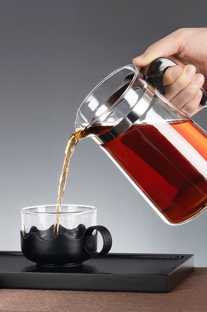 Warme Teapot with Infuser Set 700ML Teapot with 2 Tea Cups 150ML One Click Glass Infuser Teapot Water jug set Water Pitcher Set - Image 3