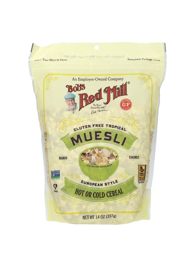 Bobs red mill Bob's Red Mill, Gluten Free Tropical Muesli, Mango Coconut, 14 oz (397 g)  - Image 1