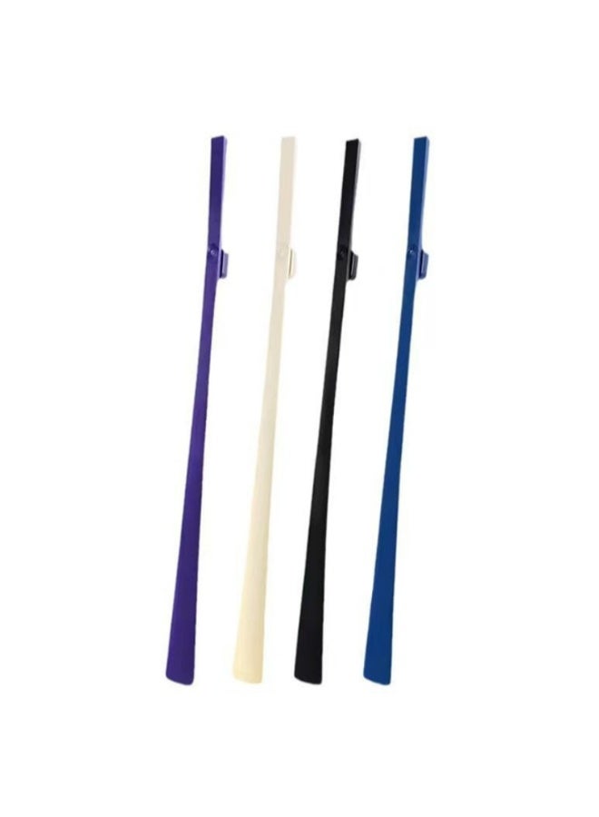 NEWLAN Long Handle Shoe Horn - Durable Plastic Shoe Helper, Easy to Carry & Hang, Pregnant Women & Family Daily Use. Purple - Image 5