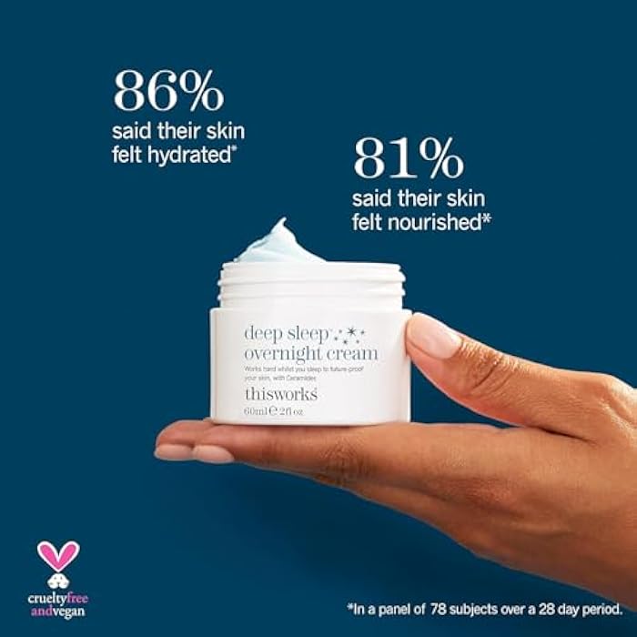 THISWORKS Deep Sleep Overnight Face Cream with Persian Silk Tree Extract, Ceramides & Copper PCA, to Help Fight Signs of Fatigue & Support Skin Renewal, 60ml - Image 3