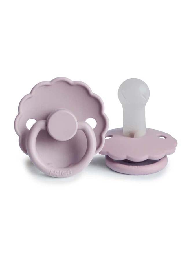 FRIGG لهاية FRIGG Daisy السيليكونية للأطفال 6-18 شهر 2-Pack فوشيا/لافندر ناعم - الحجم 2 - Image 2