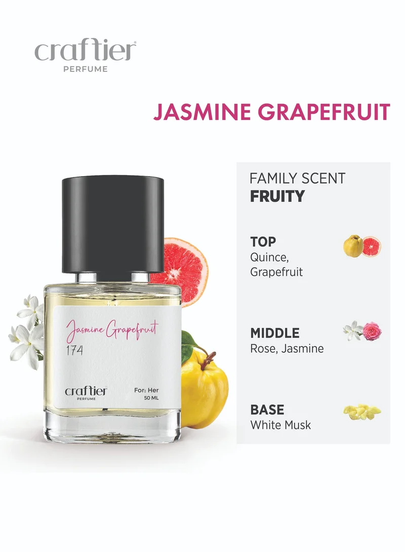 Craftier Perfume Inspired-Chance Tendre JASMINE GRAPEFRUIT - Inspired of-CHANCE EAU TENDRE EDP, Eau De Parfum for Women - 50ml, Long Lasting Fruity Fragrance Upto 36 Hrs, Travel Size Women's Perfume for Women | Best Price UAE