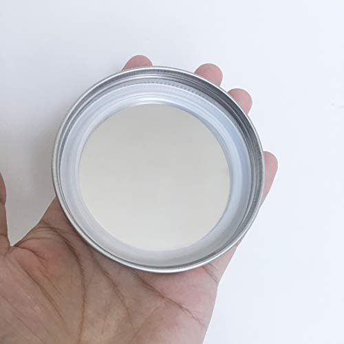 Vknic Stainless Steel Mason Jar Lids, Storage Caps with Silicone Seals for Wide Mouth Mason Canning Jars, Polished Surface, Reusable and Leak Proof, Pack of 12 (12-Pack Wide Mouth stainless steel) - Image 4