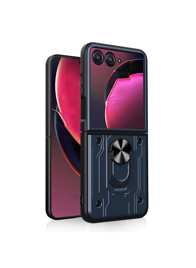 اس-توب جراب لهاتف Motorola Razr 50 مع حامل مغناطيسي مصنوع من مادة TPU+PC - Image 1
