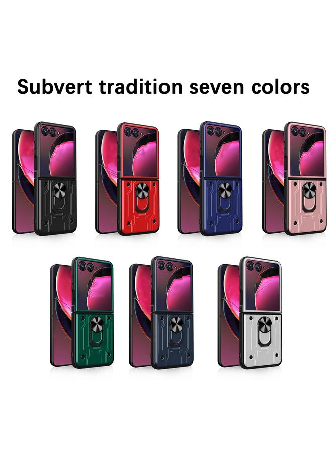 اس-توب جراب لهاتف Motorola Razr 50 مع حامل مغناطيسي مصنوع من مادة TPU+PC - Image 2