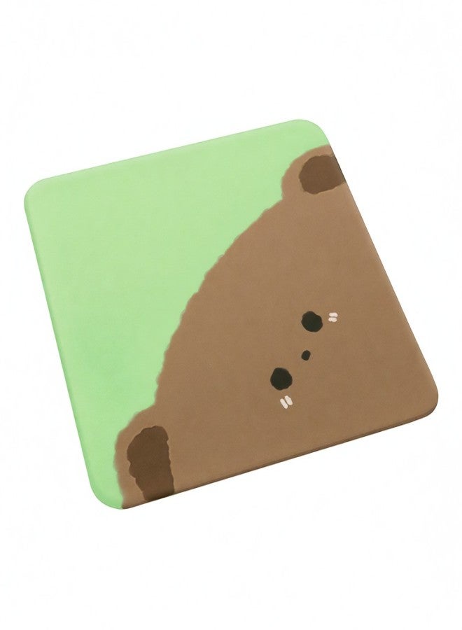 BUBM Cartoon Pad Soft Multiple Options Lovely Design Silicone Filling Smooth& Durable Non-slip Soft-bounce Green - Image 3