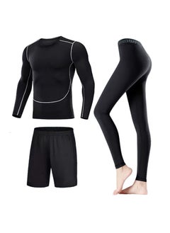 Generic Swimsuit Women's Split Large Size Conservative Swimming Trunks For Chubby Girls Long-sleeved Trousers For Students Sunscreen Diving Suit-Color:Women-Three-piece (long Sleeve)-Size:2XL  - Image 1