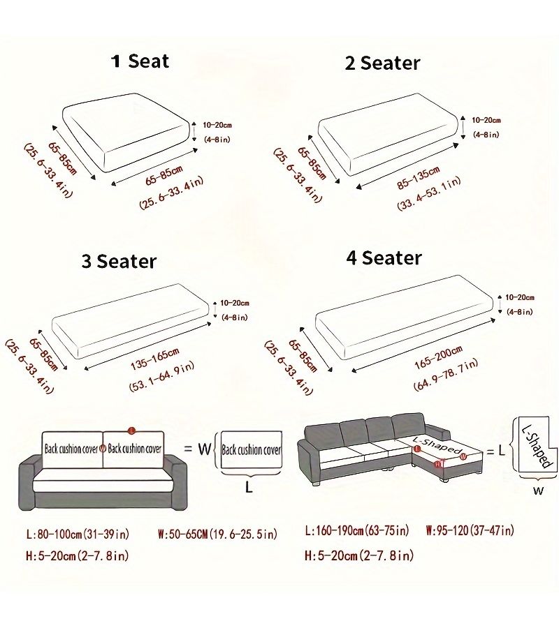 1 Seater Light Gray Jacquard Skirt Sofa Cover Anti Slip Anti Scratch Universal Seat Cover - Image 2