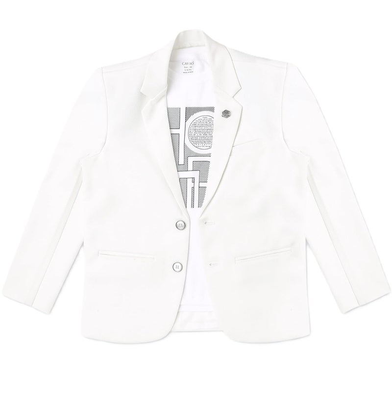 CAVIO Boys Regular Fit Solid Blazer and T-Shirt - Image 2