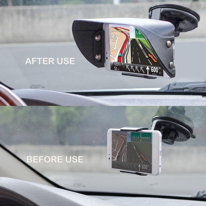 TFY Universal Phone Sun Shade  Glare Visor Shield Compatible with iPhone 1514  1312  11  XSXR  8  SE and 53 to 61 Inch Smartphones - Image 4