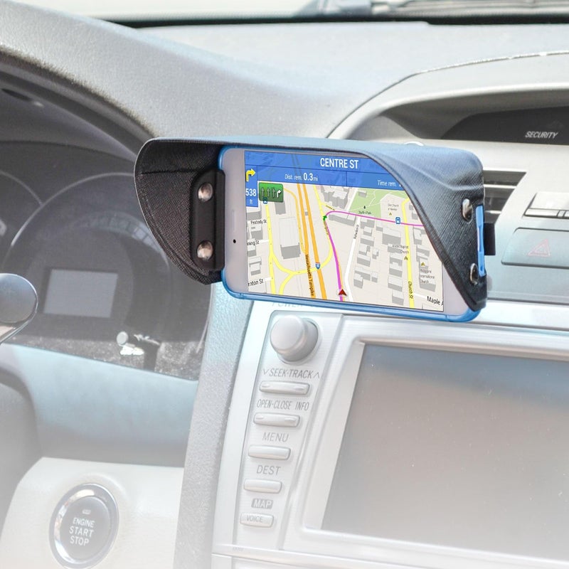 TFY Universal Phone Sun Shade  Glare Visor Shield Compatible with iPhone 1514  1312  11  XSXR  8  SE and 53 to 61 Inch Smartphones - Image 1