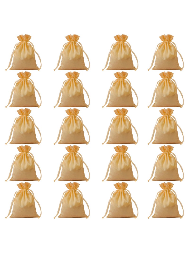 Satin Gift Bag Drawstring Pouch Bags, Jewelry Fabric Drawstring Pouches,Christmas Gift Bags,Party Favor Bags for Wedding Favors Bridal Shower Birthday Candy,20 PCS - Image 2