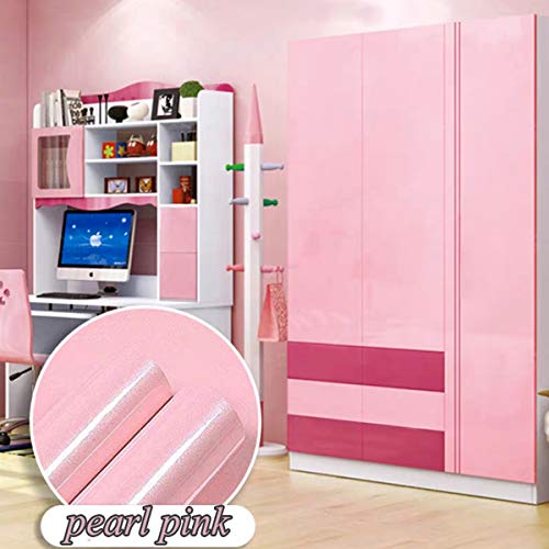 Kitico 15.7"x118.1" Pink Contact Paper Glossy Pink Peel and Stick Wallpaper Glitter Wallpaper Removable Self Adhesive Wall Paper Decorative Cabinet Furniture Kitchen Countertop - Image 3