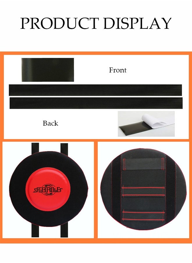 DUNISO Boxing Wall Target，Wall Boxing Punching Pad with Boxing Straps，Wall Punching Pad for Boxing Wall Mat, Wall Punching Pad Wall Target Pad Quiet PU Leather High Elastic Sponge Bag for Sports Training Boxing for Home Gym，40cm，Red/Black  - Image 5