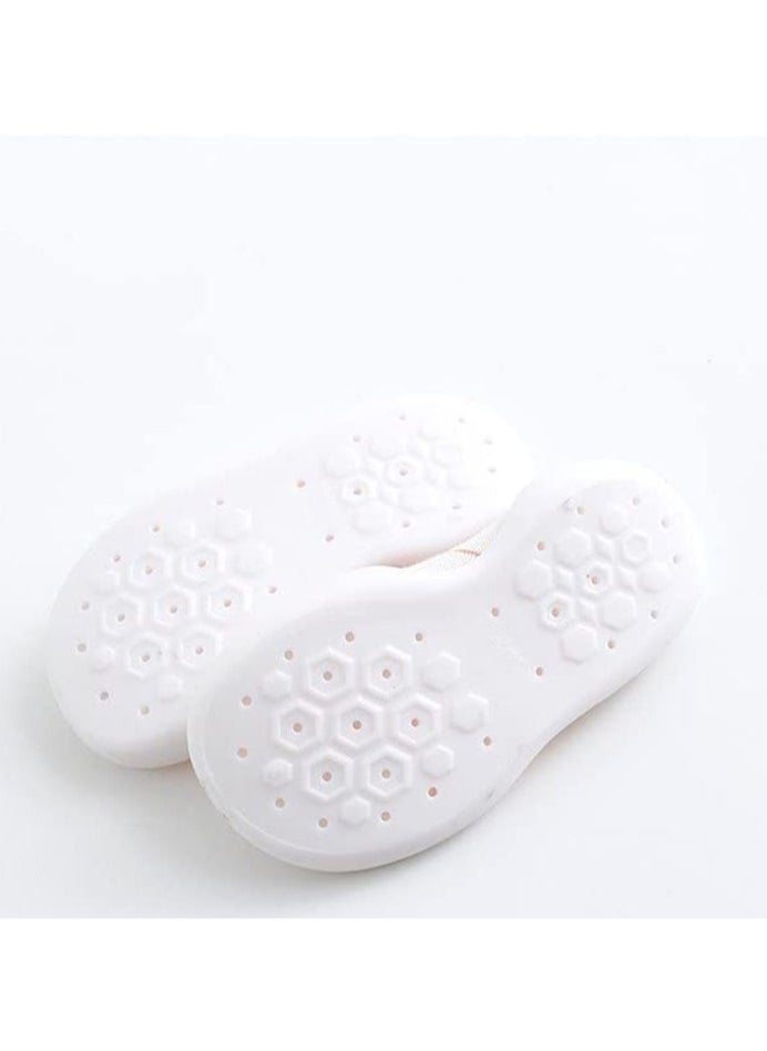 Baby Sock Shoes with anti slip rubber First-Walking Shoes for Boy and Girls, Lightweight Bthable Cotton Indoor So Shoes for Baby Little Girls Boys, Pink-L