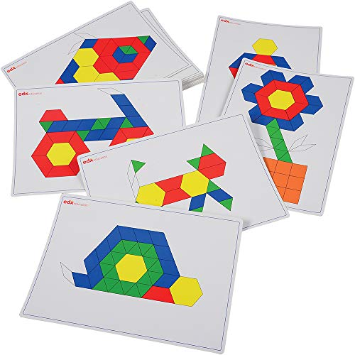 Constructive Playthings Wood Pattern Blocks w/Activity Cards -Learning Activity - Image 5
