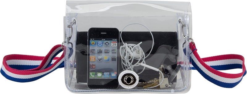 Eastsport Clear Stadium Messenger Bag with Side Mesh Pockets - Image 1