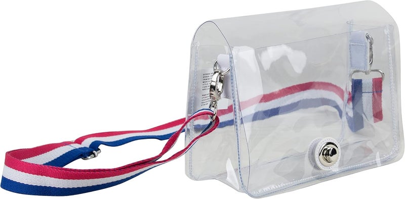 Eastsport Clear Stadium Messenger Bag with Side Mesh Pockets - Image 3