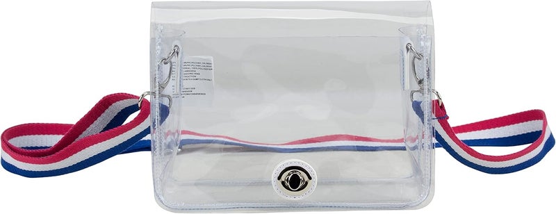 Eastsport Clear Stadium Messenger Bag with Side Mesh Pockets - Image 2