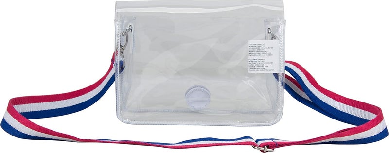 Eastsport Clear Stadium Messenger Bag with Side Mesh Pockets - Image 4