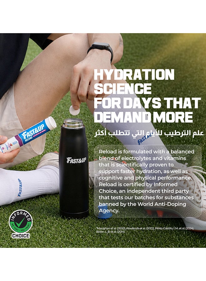 FAST&UP Reload - Hydration Electrolyte Supplement - 20 Effervescent Tablets, Mixed Berry Flavour - Image 4