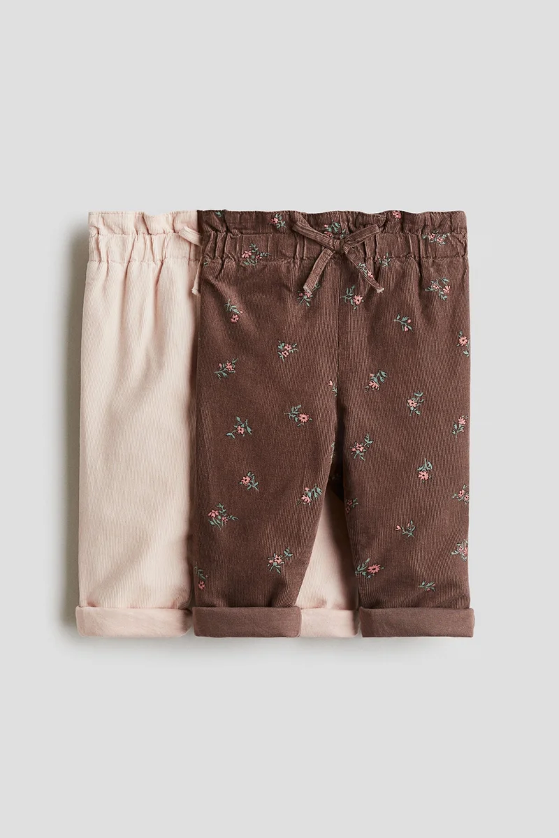 H&M 2-pack paper bag trousers