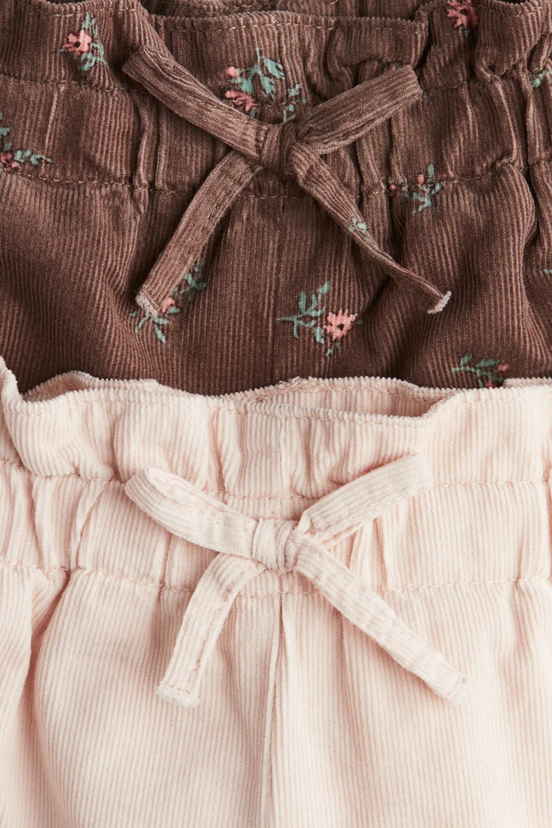 H&M 2-pack paper bag trousers