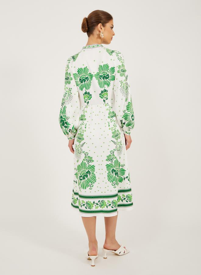 Styli Floral Print Midi Dress - Image 5