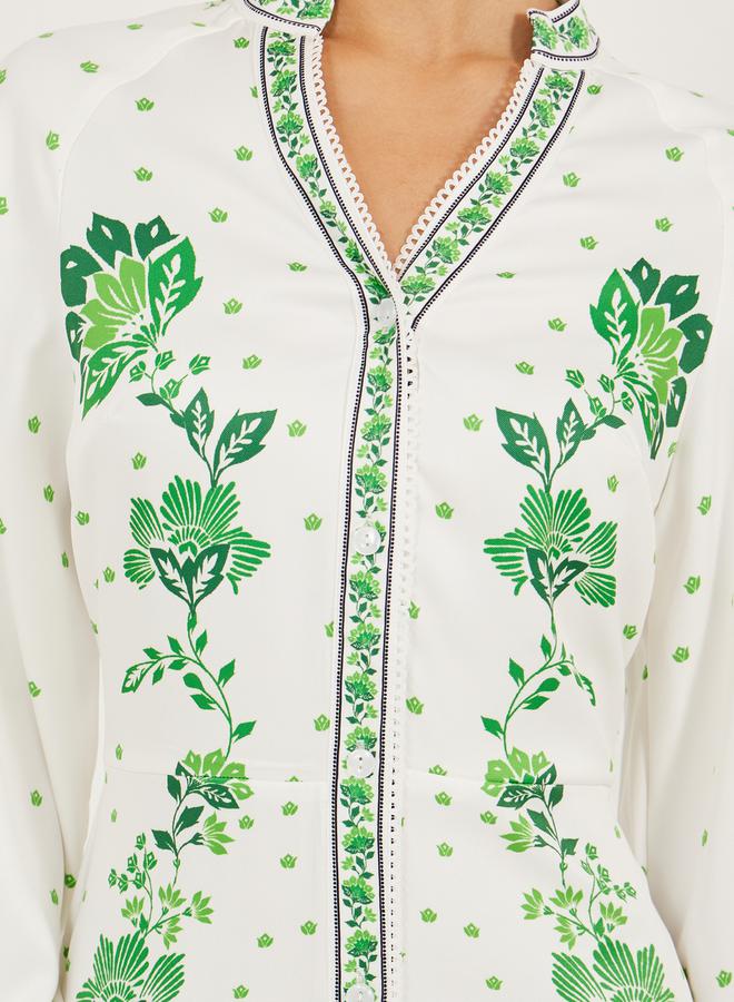 Styli Floral Print Midi Dress - Image 4