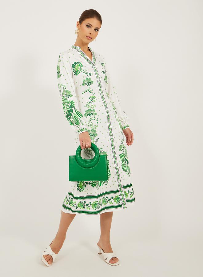 Styli Floral Print Midi Dress - Image 1